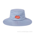 Embroidered cotton bucket hat